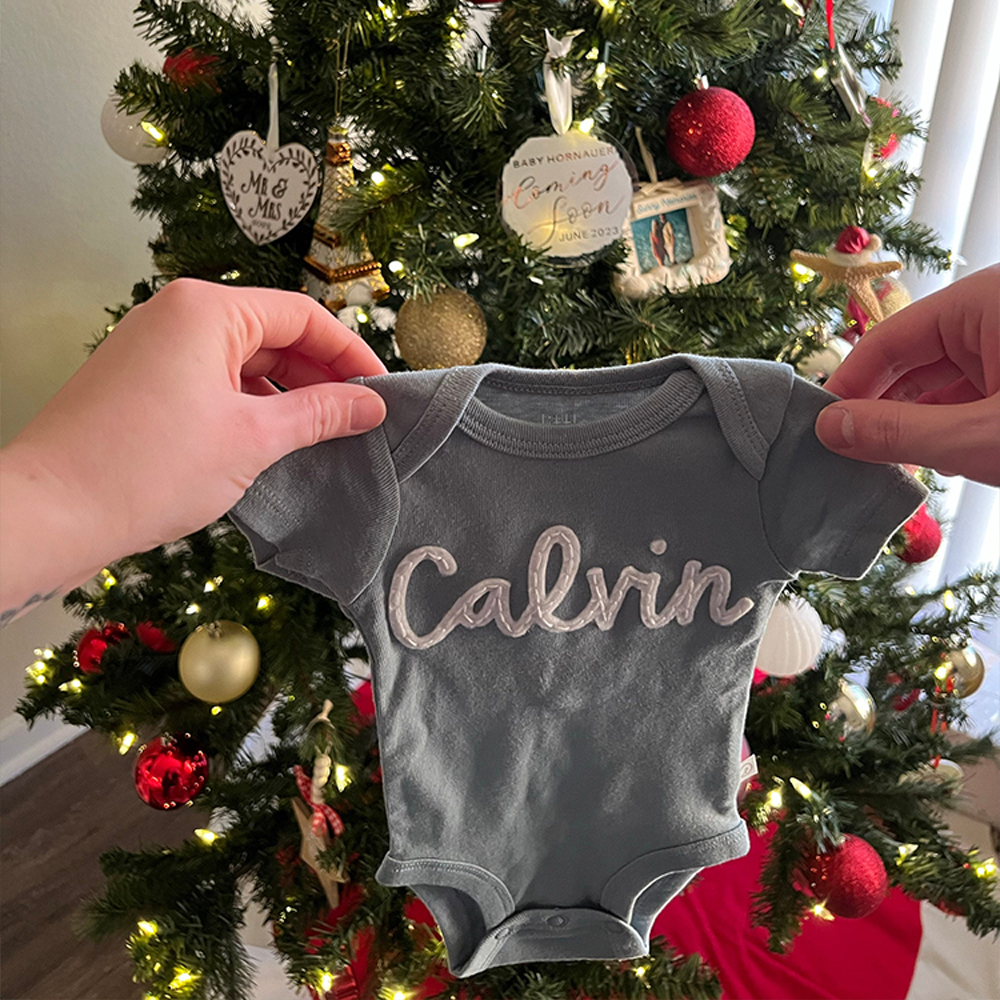 Personalized Hand-Embroidery Baby Cozy Soft Romper | inRomper27