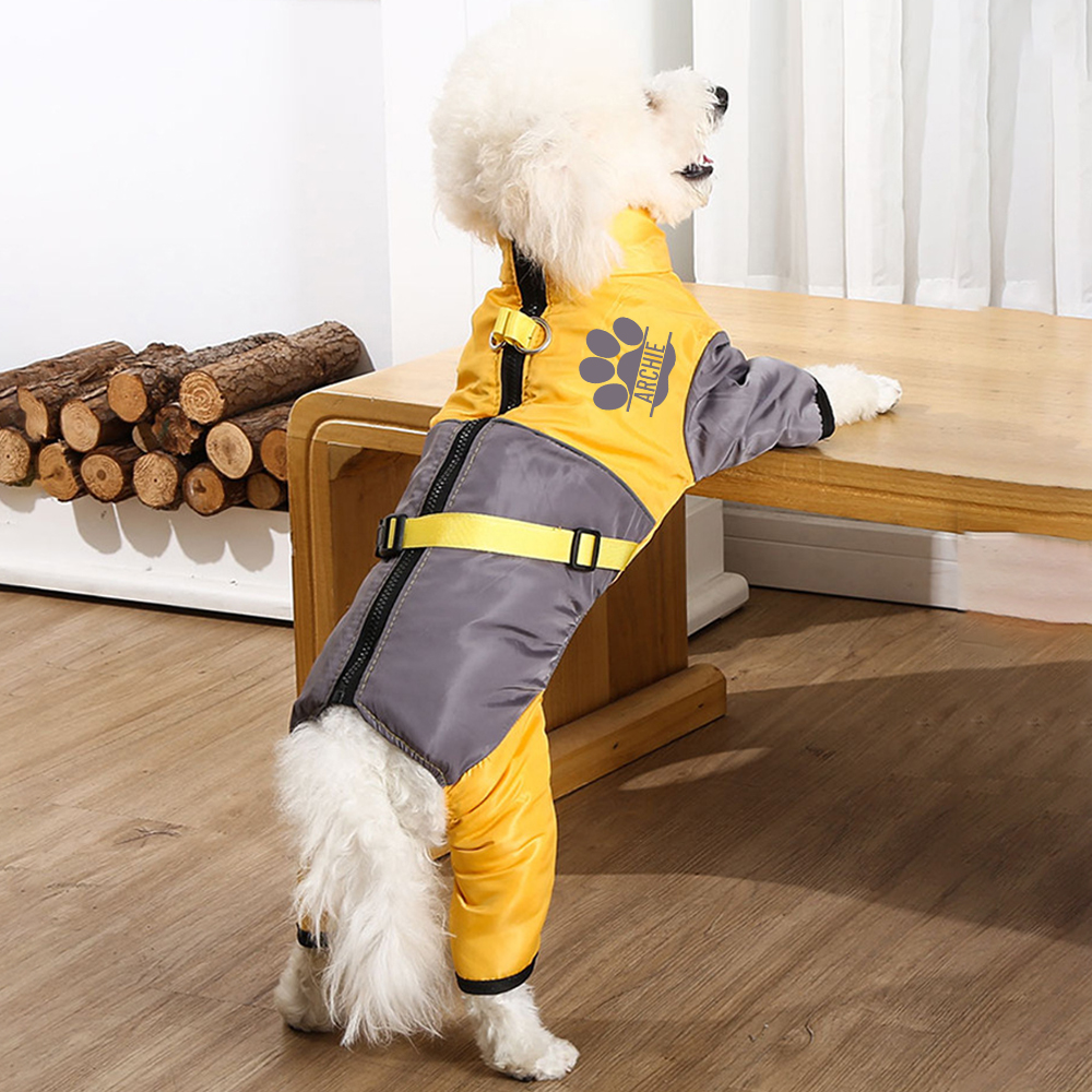 Personalized Pet Winter Warm Windproof Puffer Jacket | BKPet345