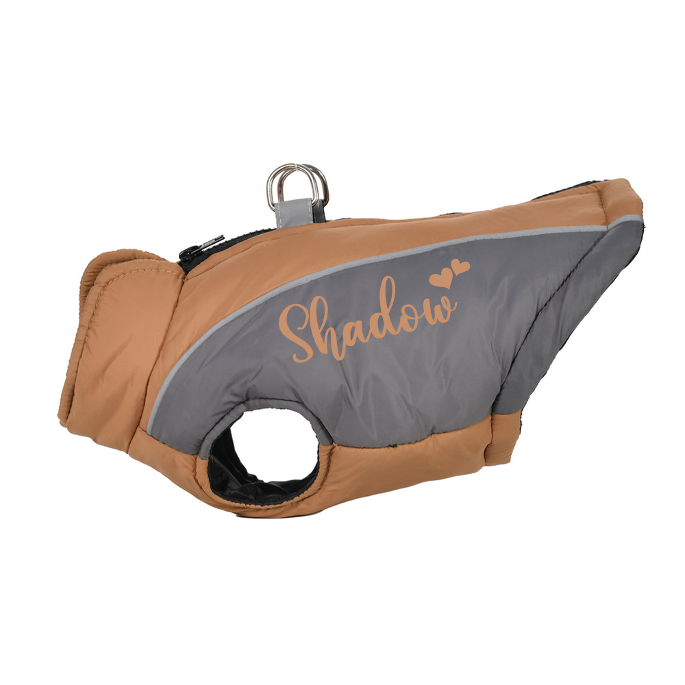 Personalized Pet Winter Warm Windproof Puffer Jacket | BKPet349