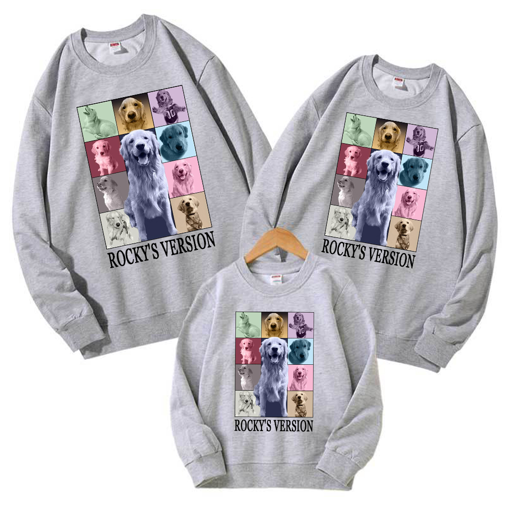 Personalized Pet Version Collage Crew Neck Sweatshirt | BKPet352