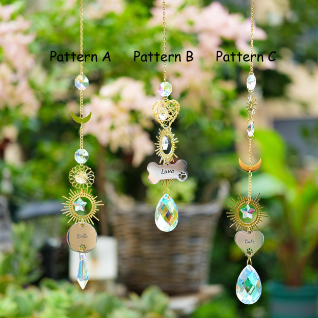 Personalized Pet Memorial Suncatcher Hanging Rainbow Bridge | BKPet363