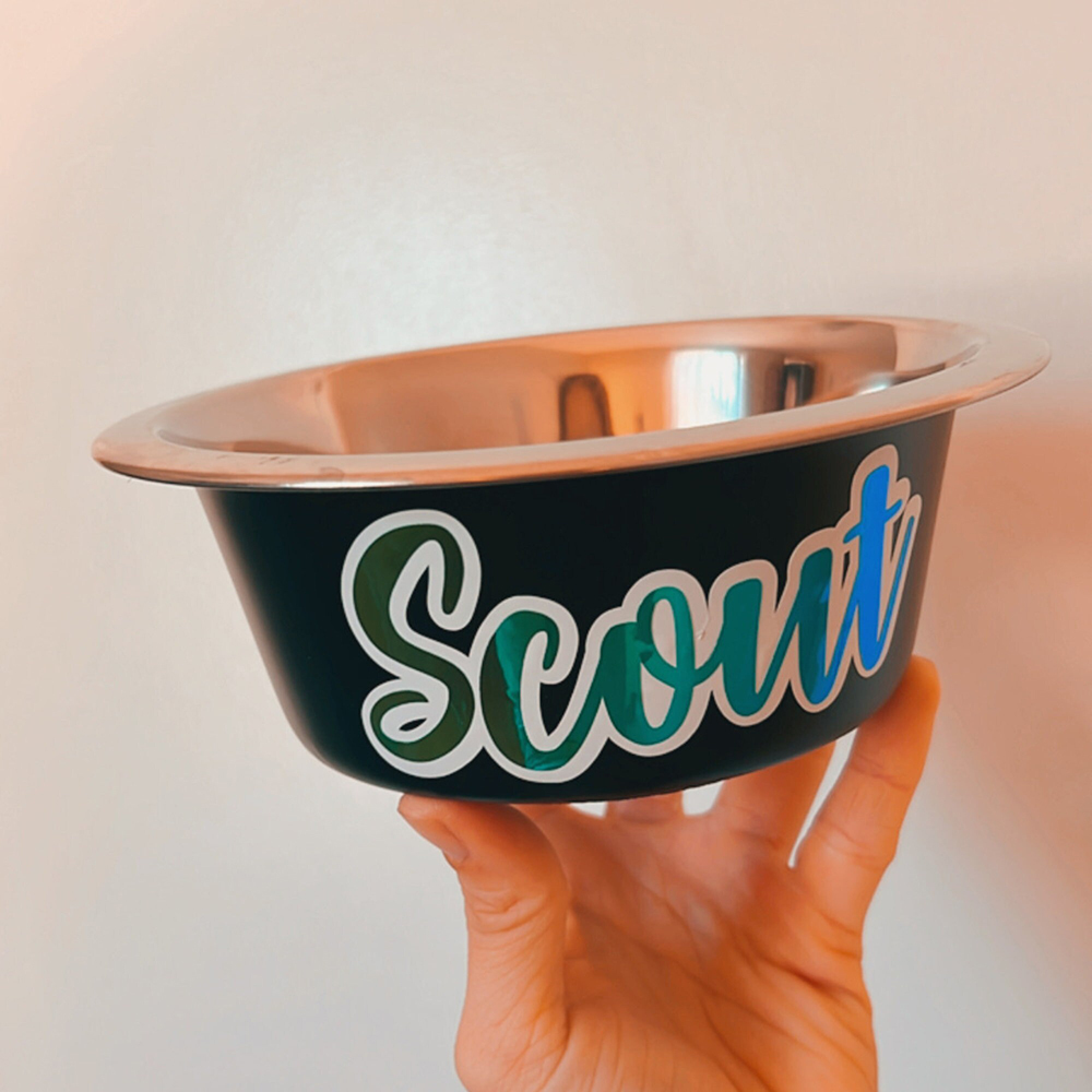 Personalized Pet Stainless Steel Anti-slip Food Bowl | BKPet368