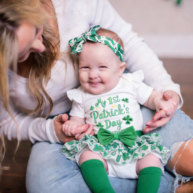 Personalized Baby Girl First St. Patrick's Day Outfit Set | CWBaby394