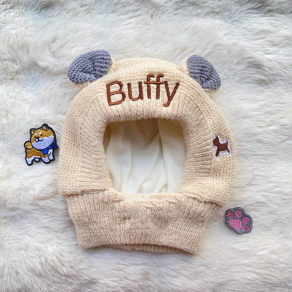 Personalized Embroidered Pet Winter Anti Noise Earmuffs Hat | BKPet206