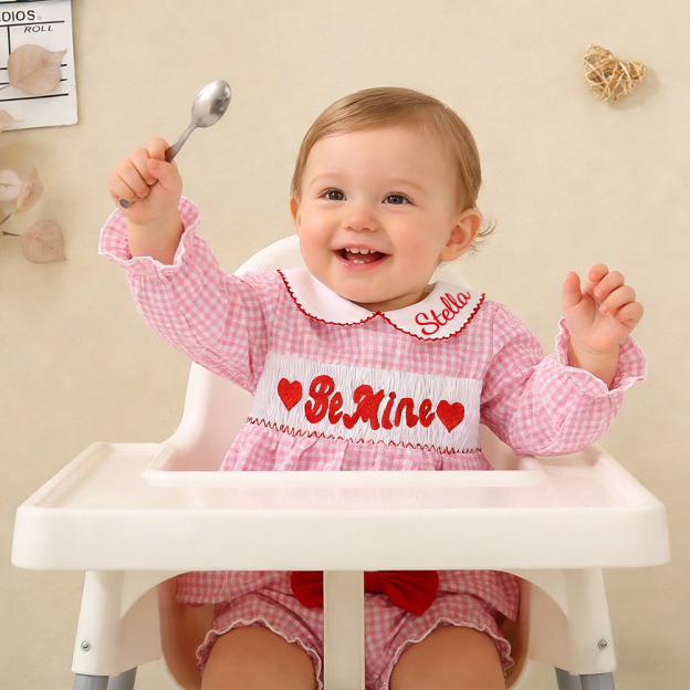 Personalized Baby Girl Valentine's Day Lovely Outfit Set | ValGift17