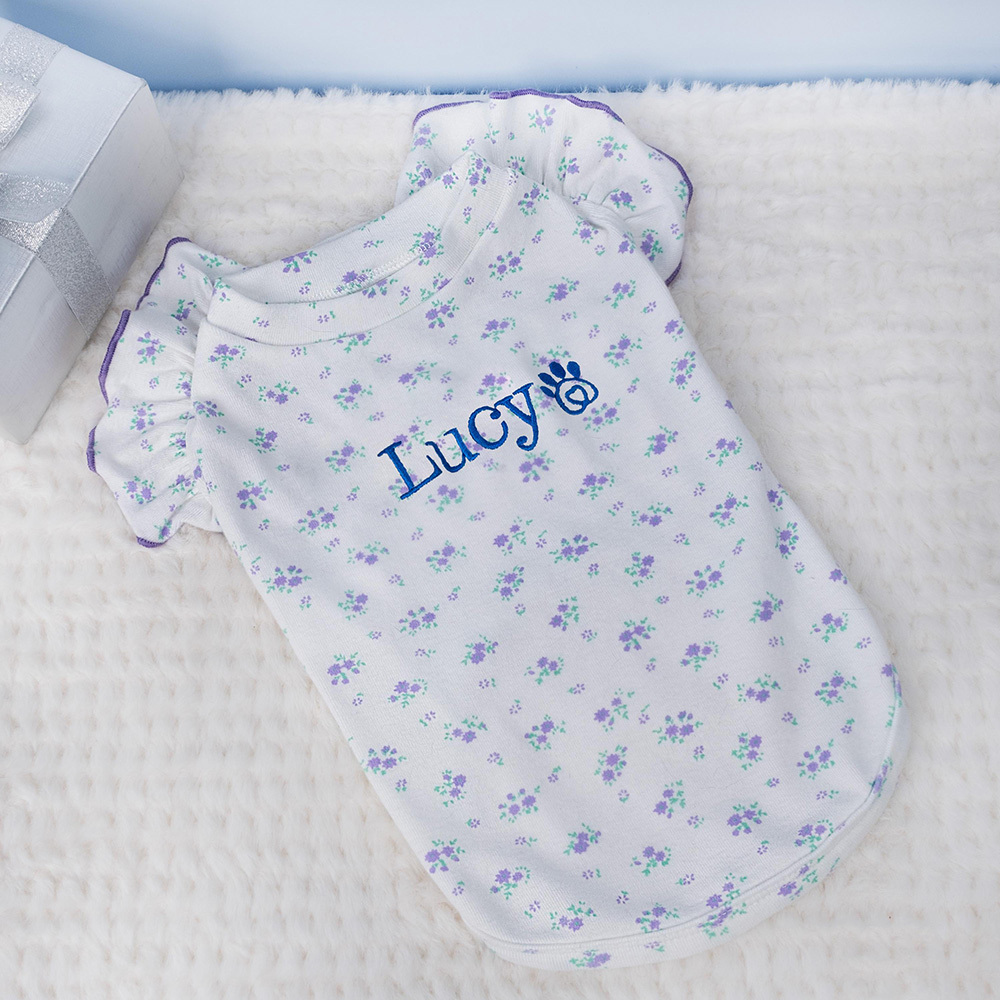 Personalized Embroidery Pet Cozy Cotton Sleepwear Pajamas | BKPet400