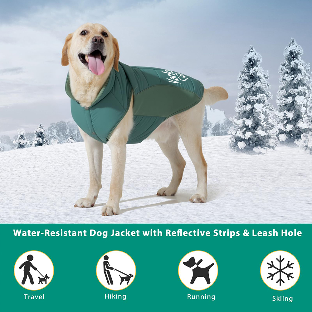 Personalized Pet Large Size Winter Warm Puffer Vest | BKPet404