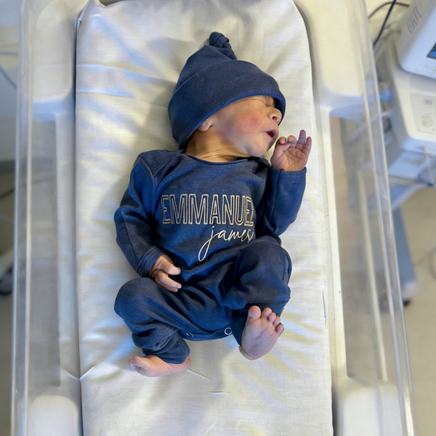 Personalized Embroidery Baby Coming Home Romper and Hat Set | CWBaby203