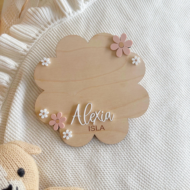 Personalized Wooden Baby Birth Announcement Plaques | CWBaby417