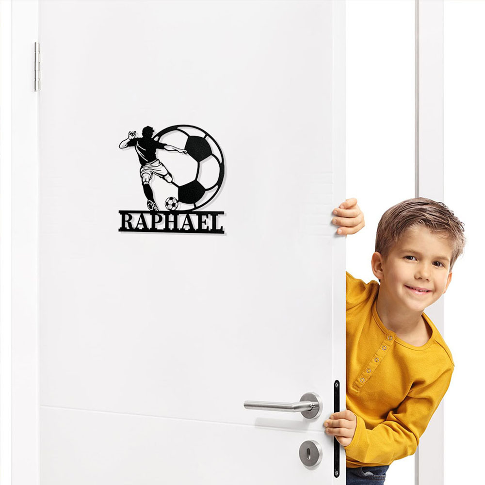 Personalized Kid's Bedroom Soccer Door Sign | CWBaby419
