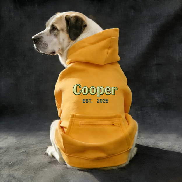 Personalized Embroidered Large Size Puppy Hoodie | BKPet412