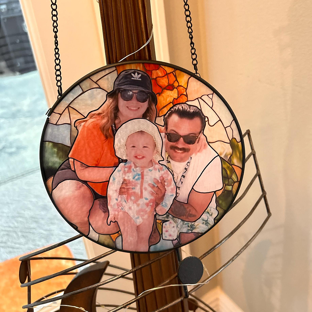 Personalized Family Portrait Window Hanging Ornament | CWGift32