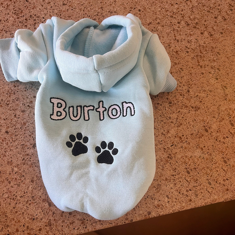 Personalized Embroidered Pet Comfortable Soft Hoodie | BKPet419