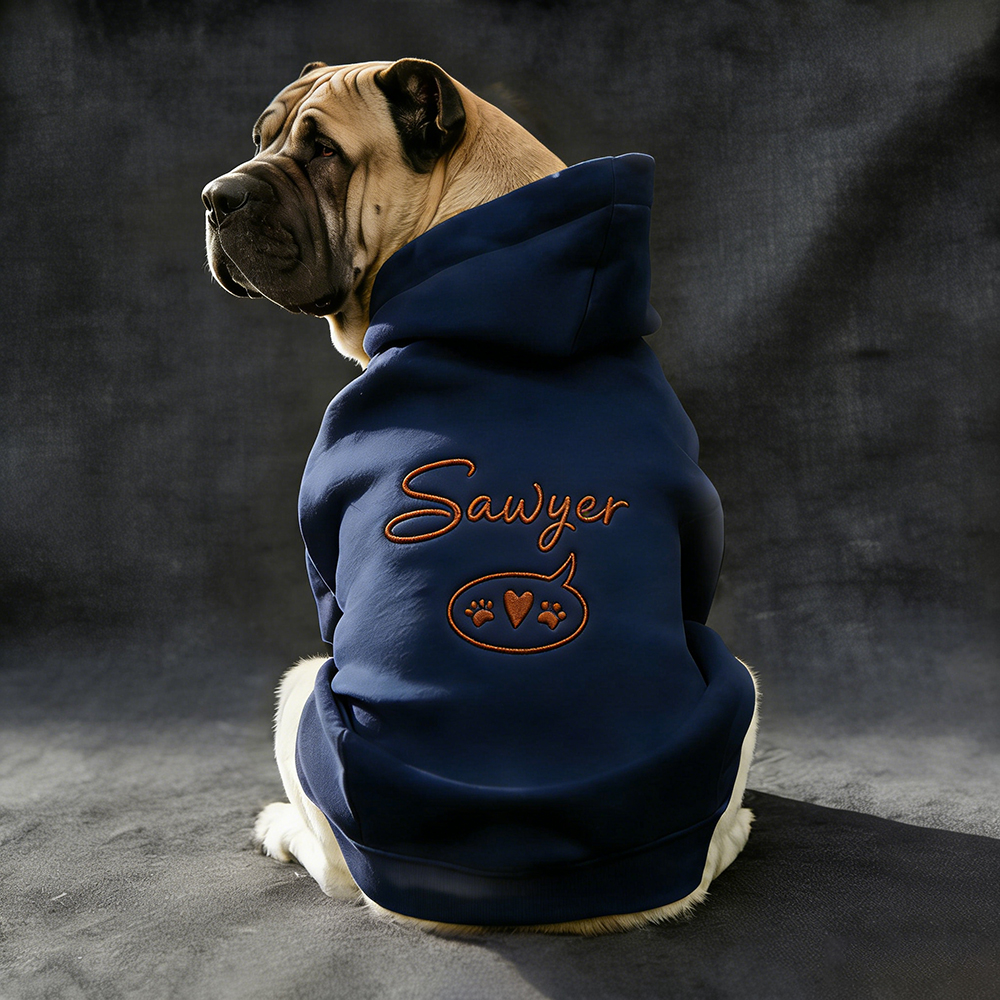 Personalized Embroidered Pet Comfortable Soft Hoodie | BKPet420