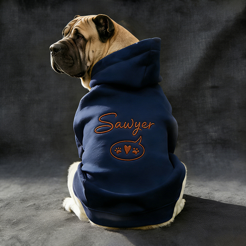 Personalized Embroidered Pet Comfortable Soft Hoodie | BKPet420