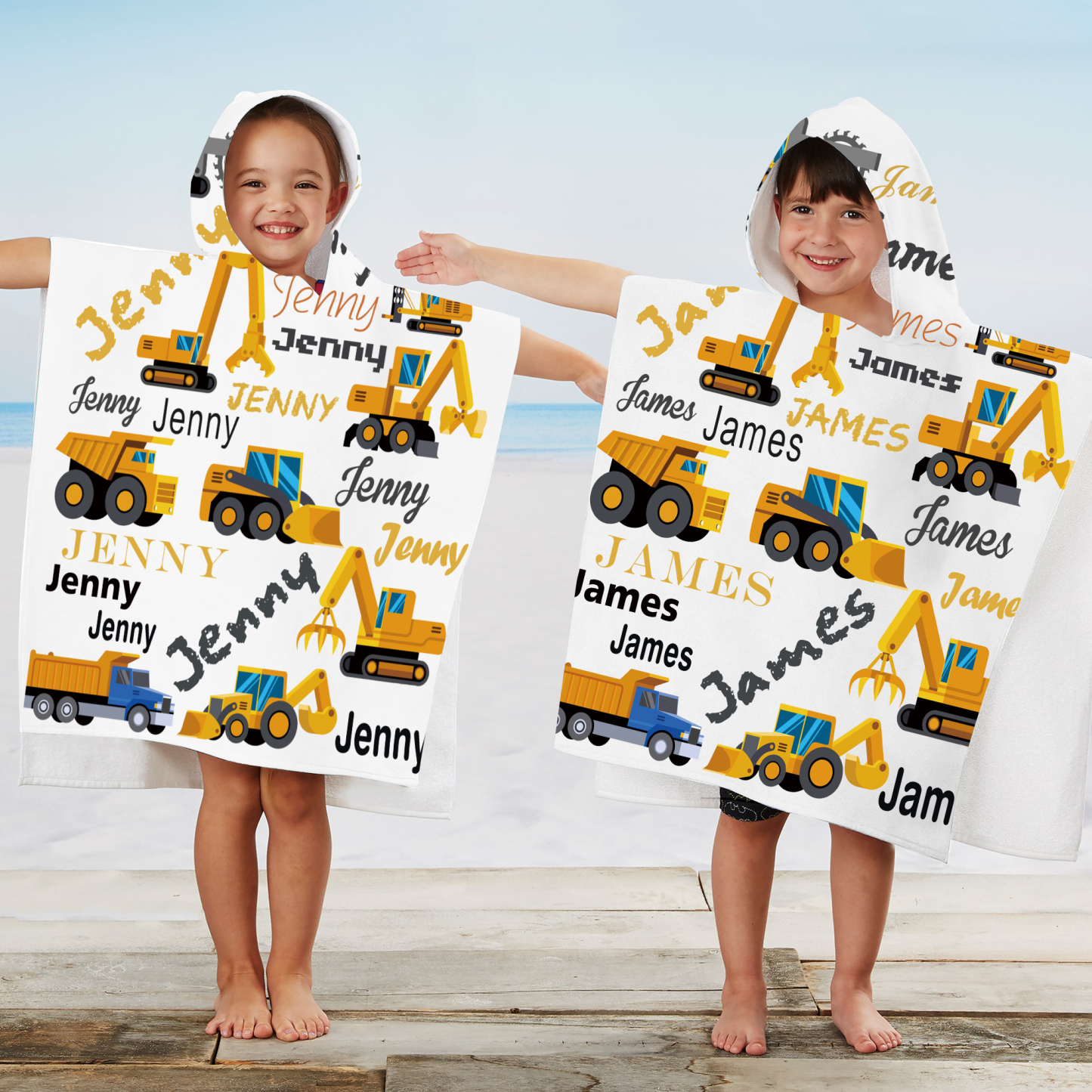 Personalized Hooded Beach Towel for Summer & Beach | CWHTowel08