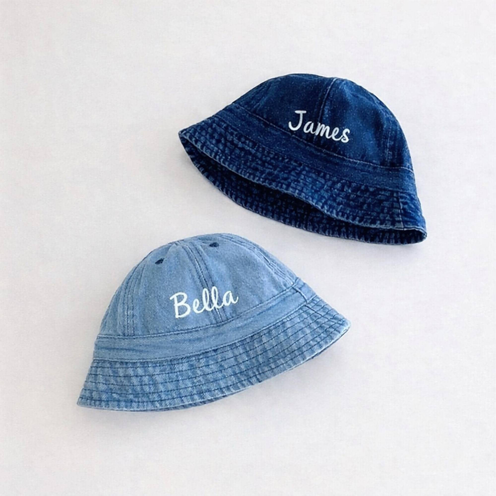 Personalized Embroidery Kid Denim Bucket Hat | CWBeach216