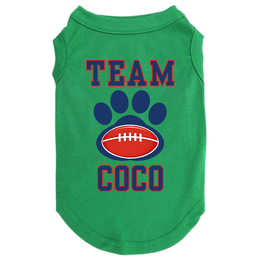 Personalized Football Team Pet Paw Soft Shirt | BKPet426