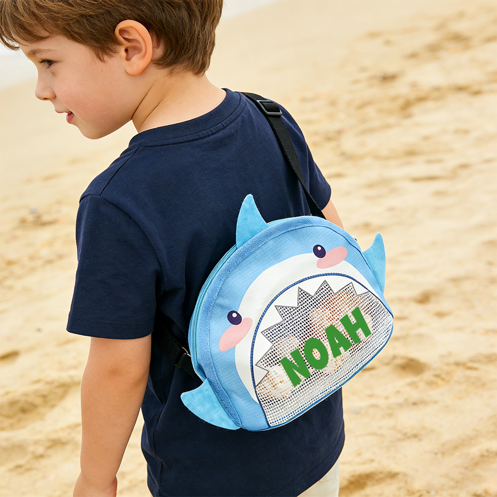 Personalized Cute Design Seashell Zipper Mesh Beach Bag | CWBeach223