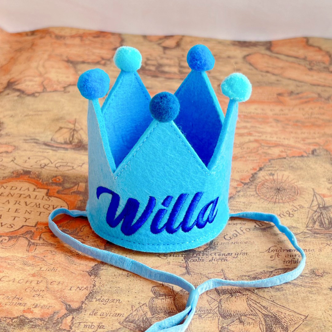 Personalized Embroidered Pet Felt Birthday Crown | BKPet443