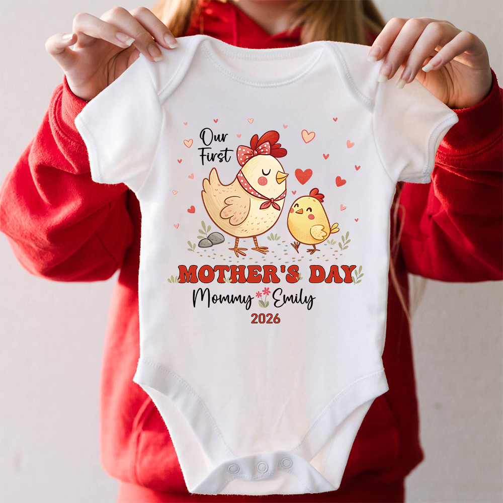 Personalized First Mother's Day Mommy and Baby Outfit | CWFamily128
