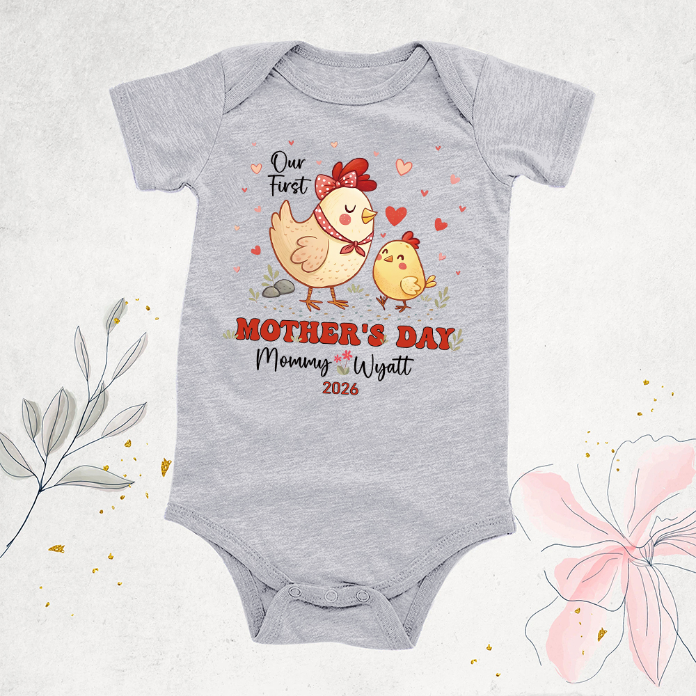 Personalized First Mother's Day Mommy and Baby Outfit | CWFamily128