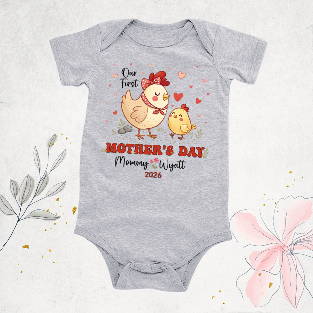 Personalized First Mother's Day Mommy and Baby Outfit | CWFamily128