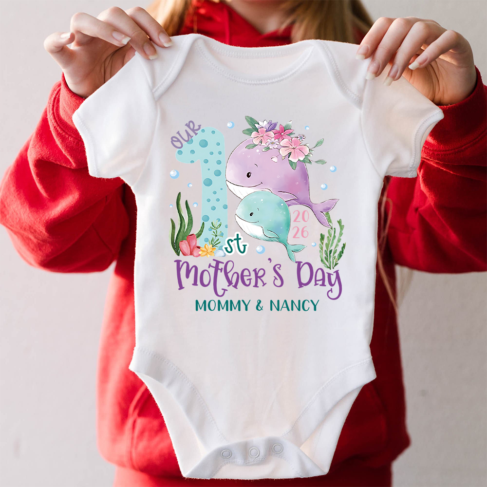 Personalized First Mother's Day Mommy and Baby Outfit | CWFamily129