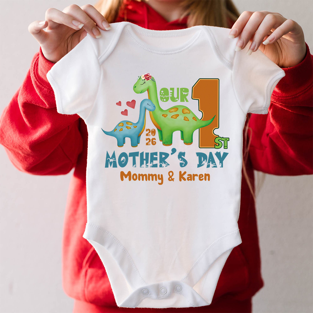 Personalized First Mother's Day Mommy and Baby Outfit | CWFamily130