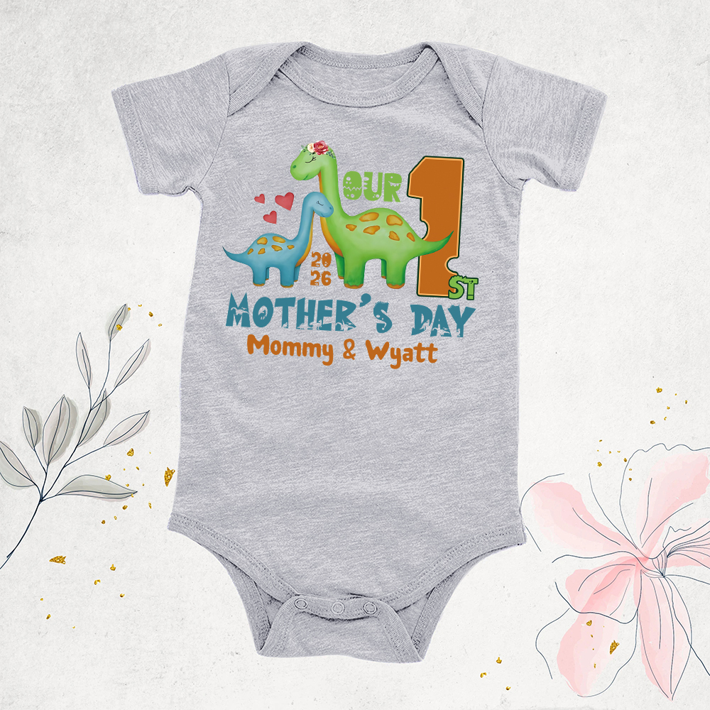 Personalized First Mother's Day Mommy and Baby Outfit | CWFamily130