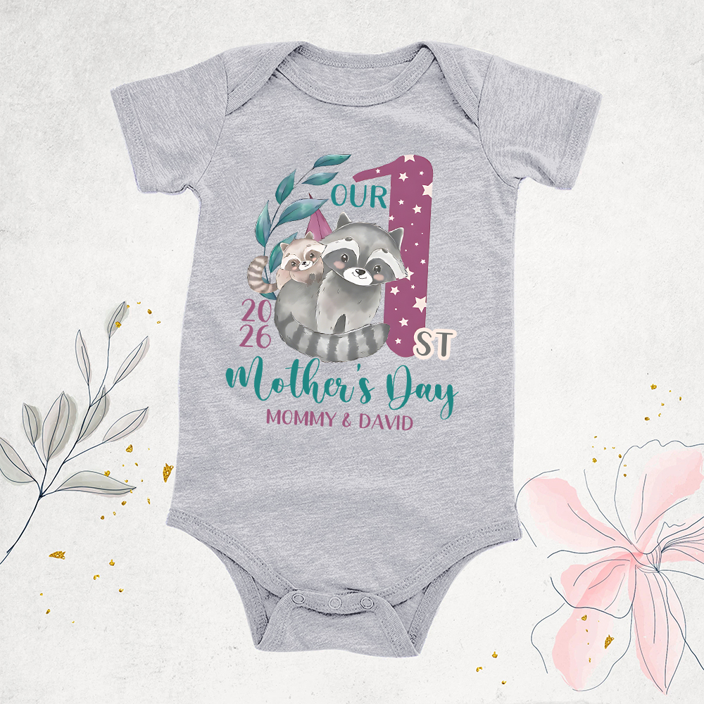 Personalized First Mother's Day Mommy and Baby Outfit | CWFamily131