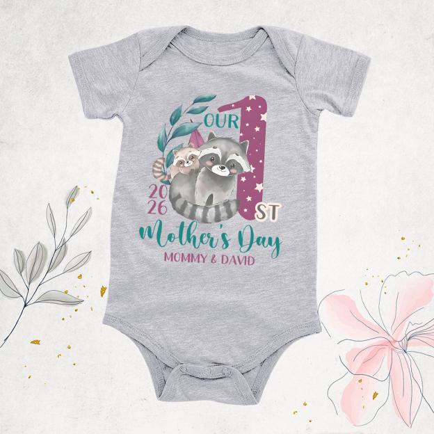 Personalized First Mother's Day Mommy and Baby Outfit | CWFamily131