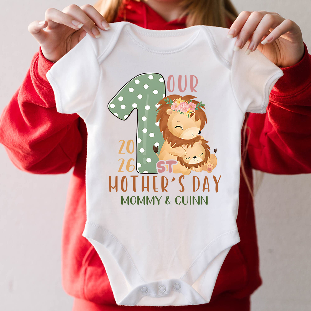 Personalized First Mother's Day Mommy and Baby Outfit | CWFamily132