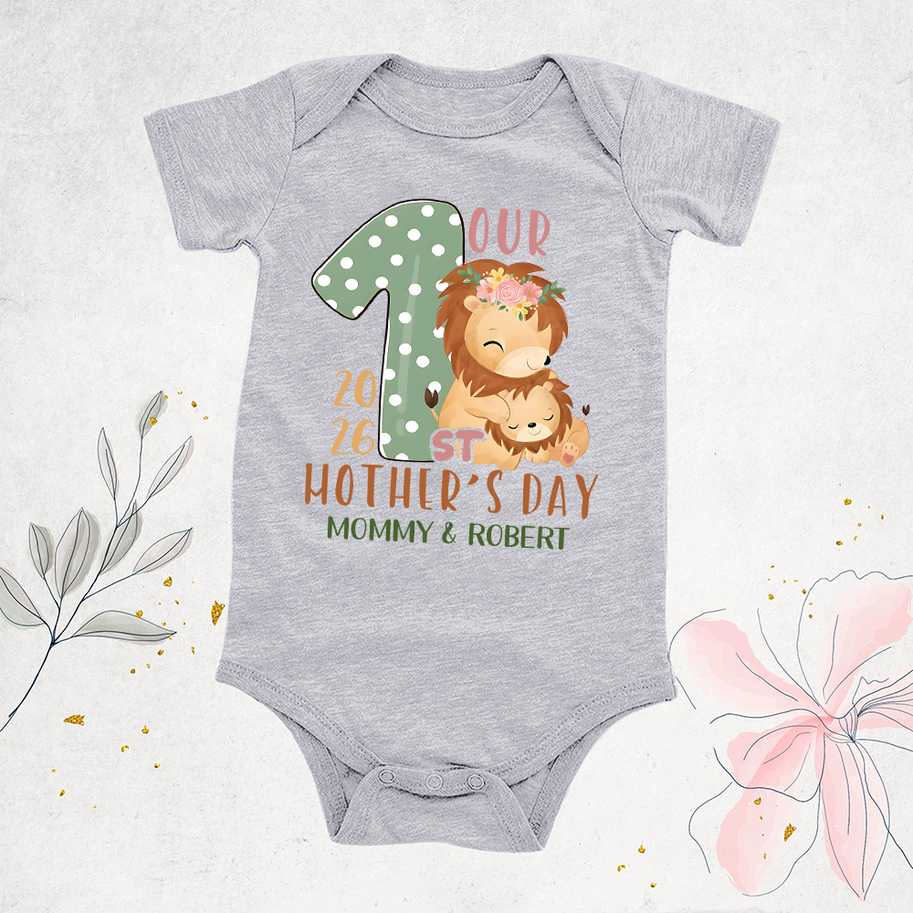 Personalized First Mother's Day Mommy and Baby Outfit | CWFamily132