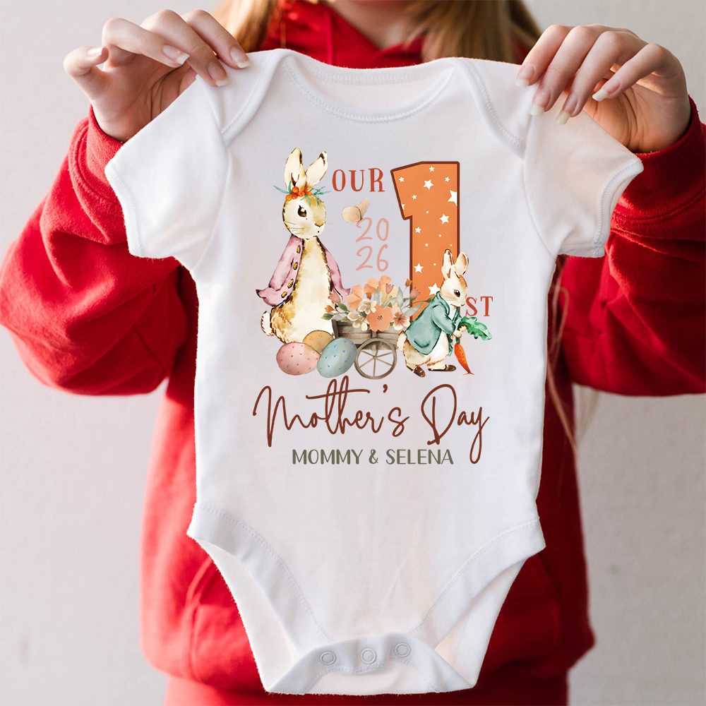 Personalized First Mother's Day Mommy and Baby Outfit | CWFamily133