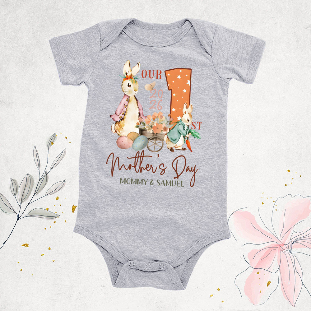Personalized First Mother's Day Mommy and Baby Outfit | CWFamily133