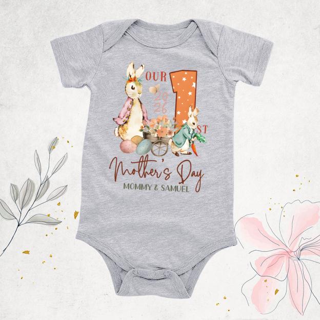 Personalized First Mother's Day Mommy and Baby Outfit | CWFamily133