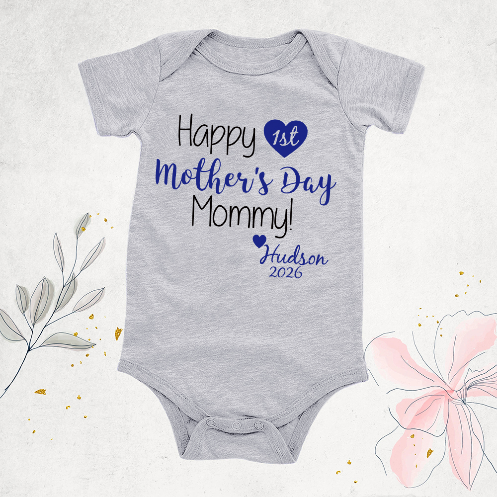 Personalized First Mother's Day Mommy and Baby Outfit | CWFamily139