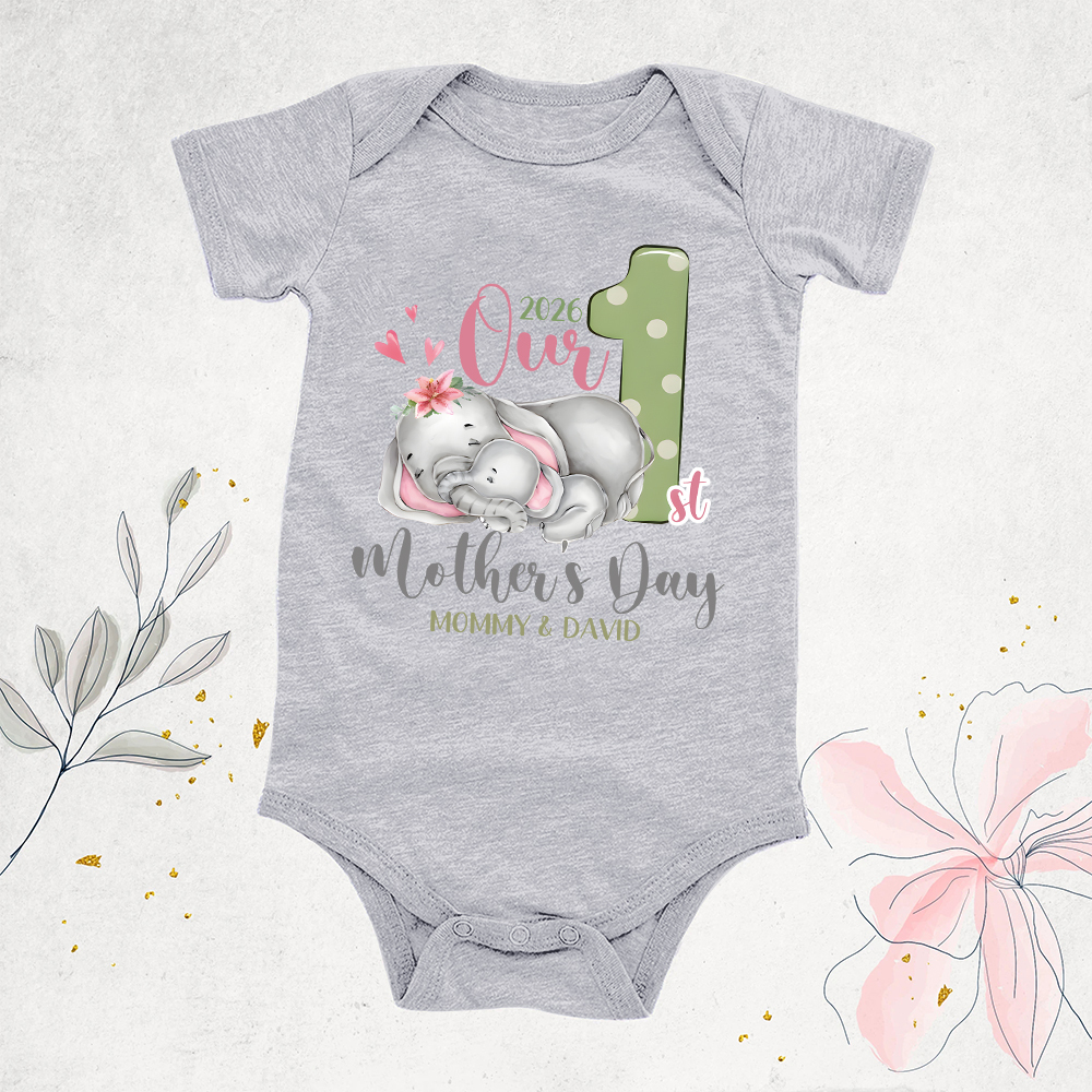 Personalized First Mother's Day Mommy and Baby Outfit | CWFamily134