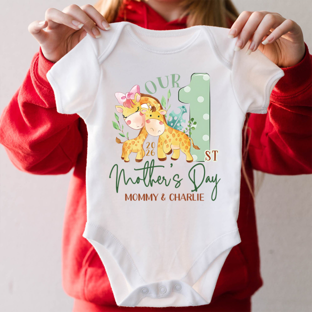 Personalized First Mother's Day Mommy and Baby Outfit | CWFamily135