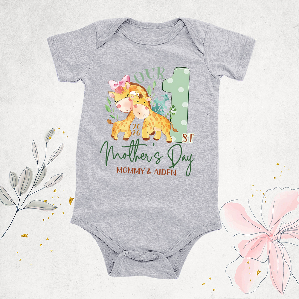 Personalized First Mother's Day Mommy and Baby Outfit | CWFamily135