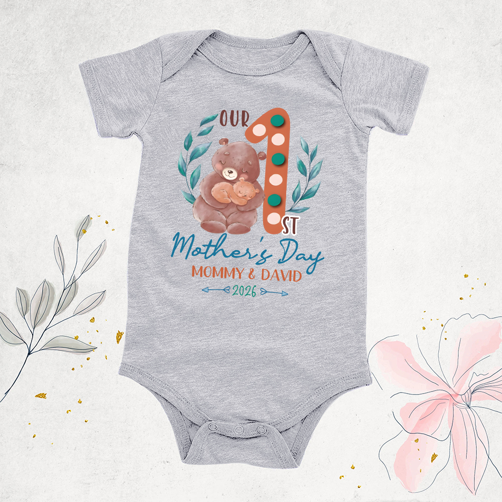 Personalized First Mother's Day Mommy and Baby Outfit | CWFamily136