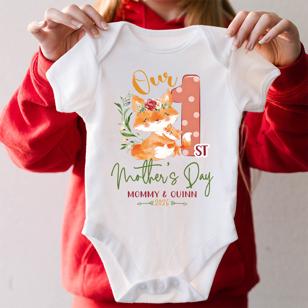 Personalized First Mother's Day Mommy and Baby Outfit | CWFamily137
