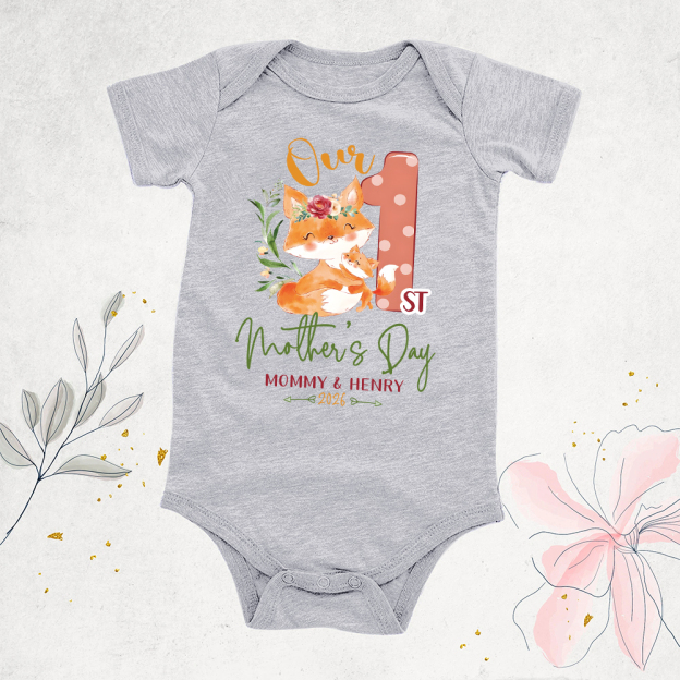 Personalized First Mother's Day Mommy and Baby Outfit | CWFamily137