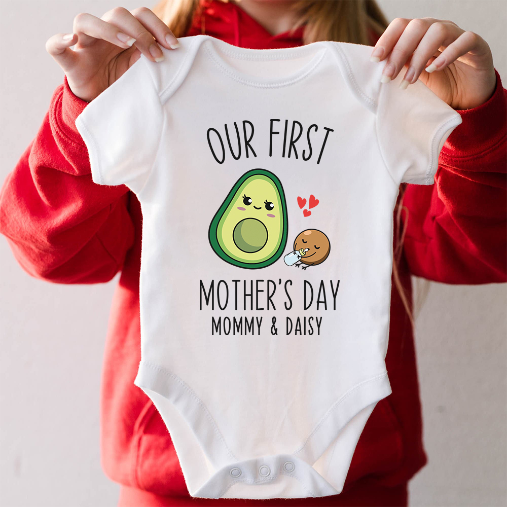 Personalized First Mother's Day Mommy and Baby Outfit | CWFamily143