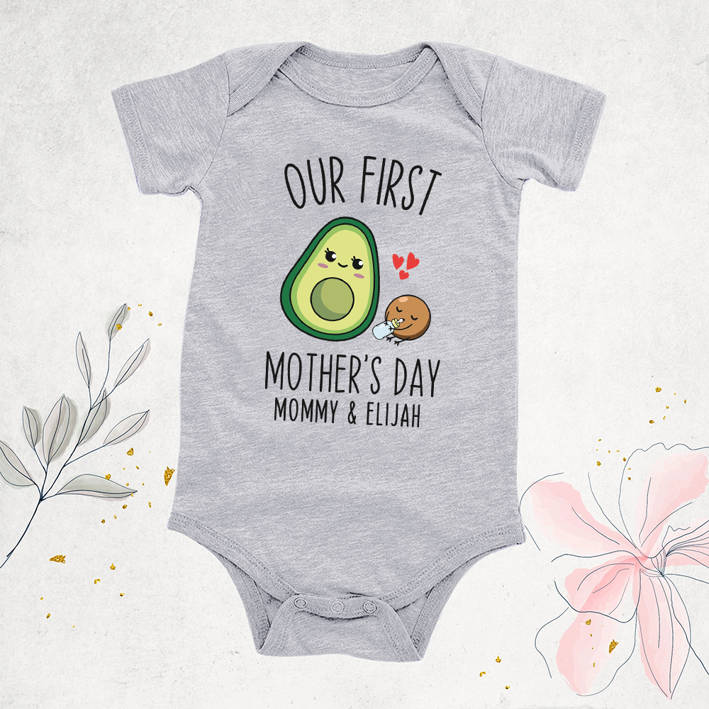 Personalized First Mother's Day Mommy and Baby Outfit | CWFamily143