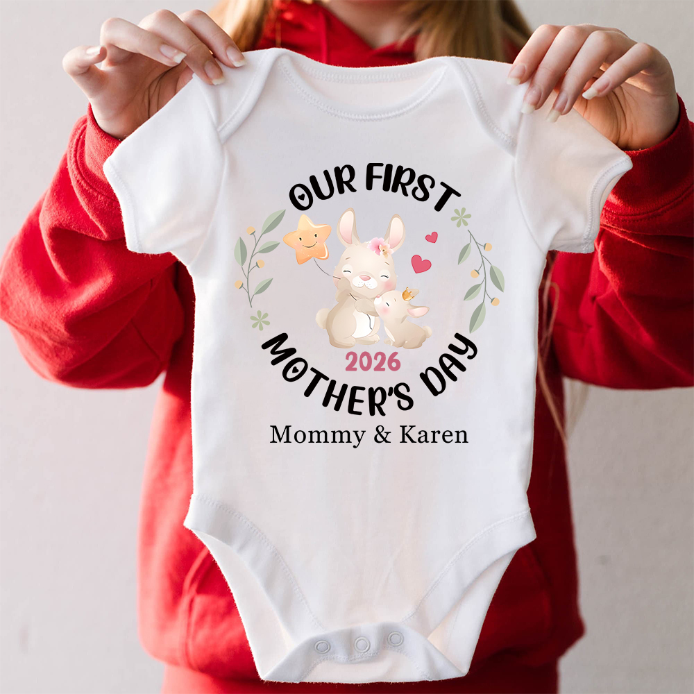 Personalized First Mother's Day Mommy and Baby Outfit | CWFamily144
