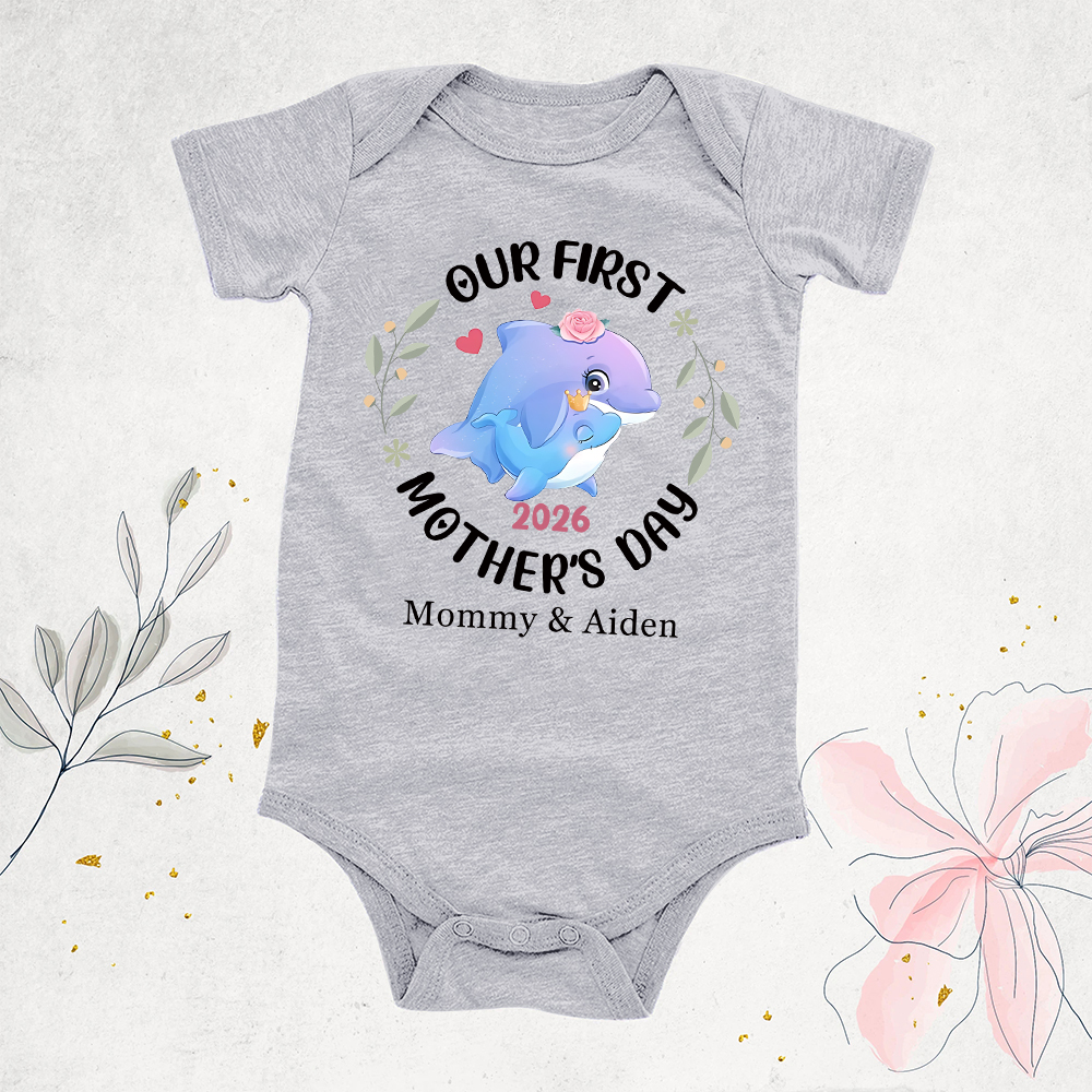 Personalized First Mother's Day Mommy and Baby Outfit | CWFamily144