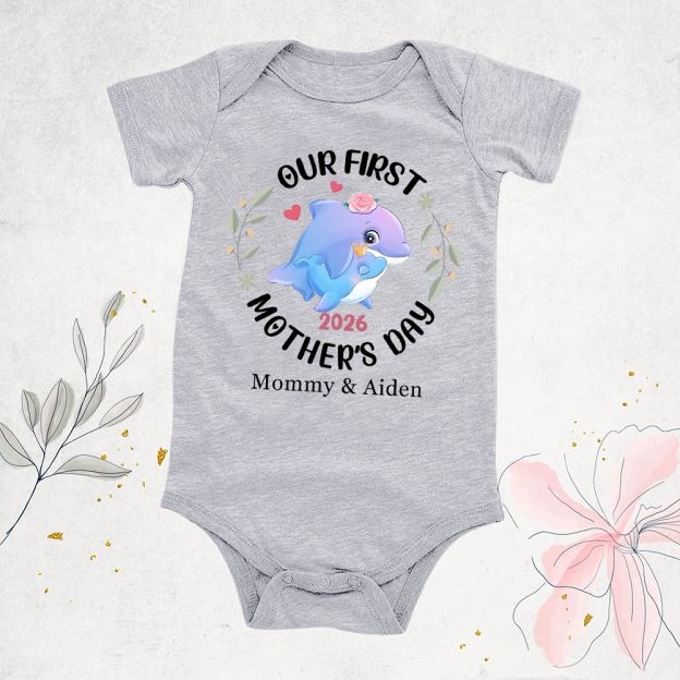 Personalized First Mother's Day Mommy and Baby Outfit | CWFamily144