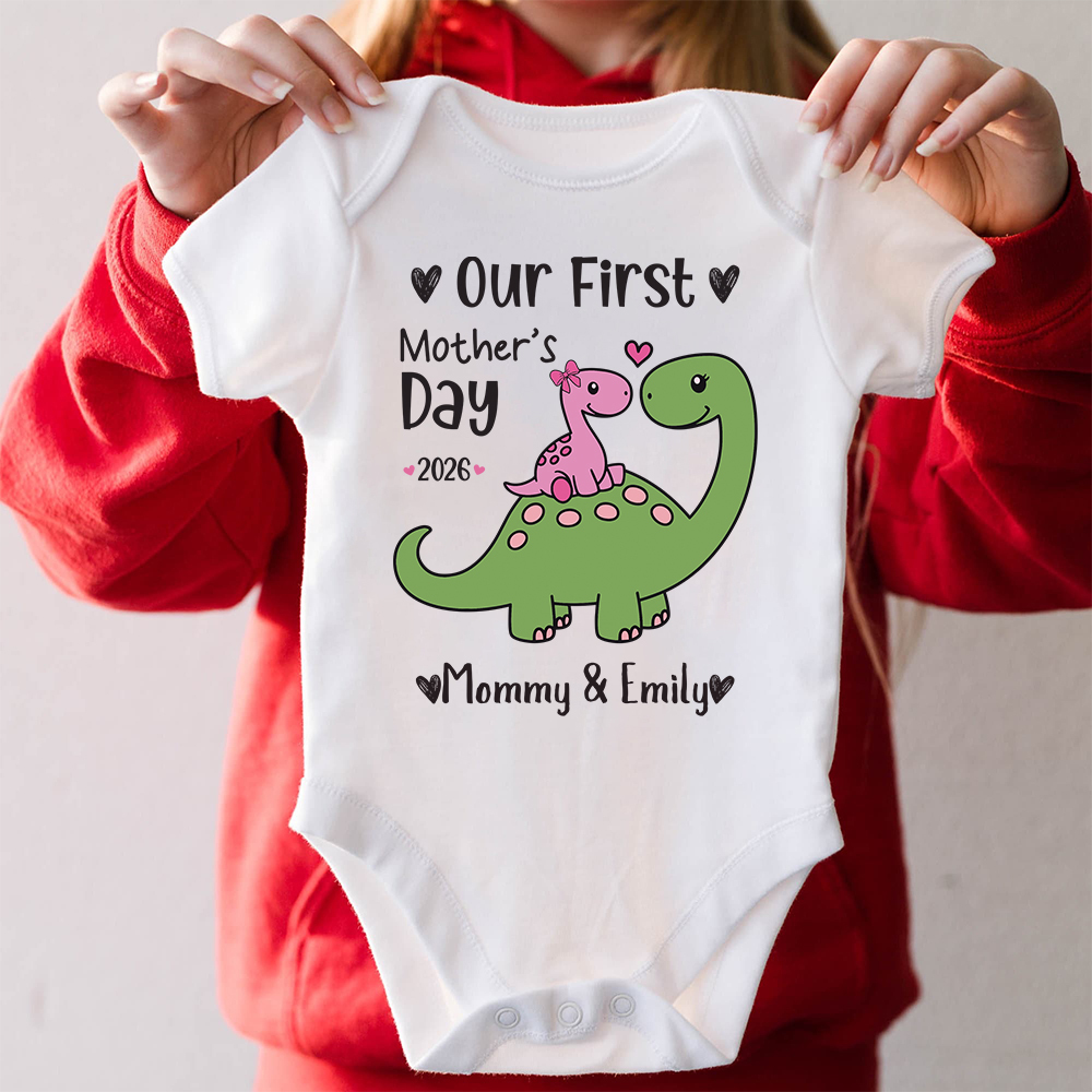 Personalized First Mother's Day Mommy and Baby Outfit | CWFamily146